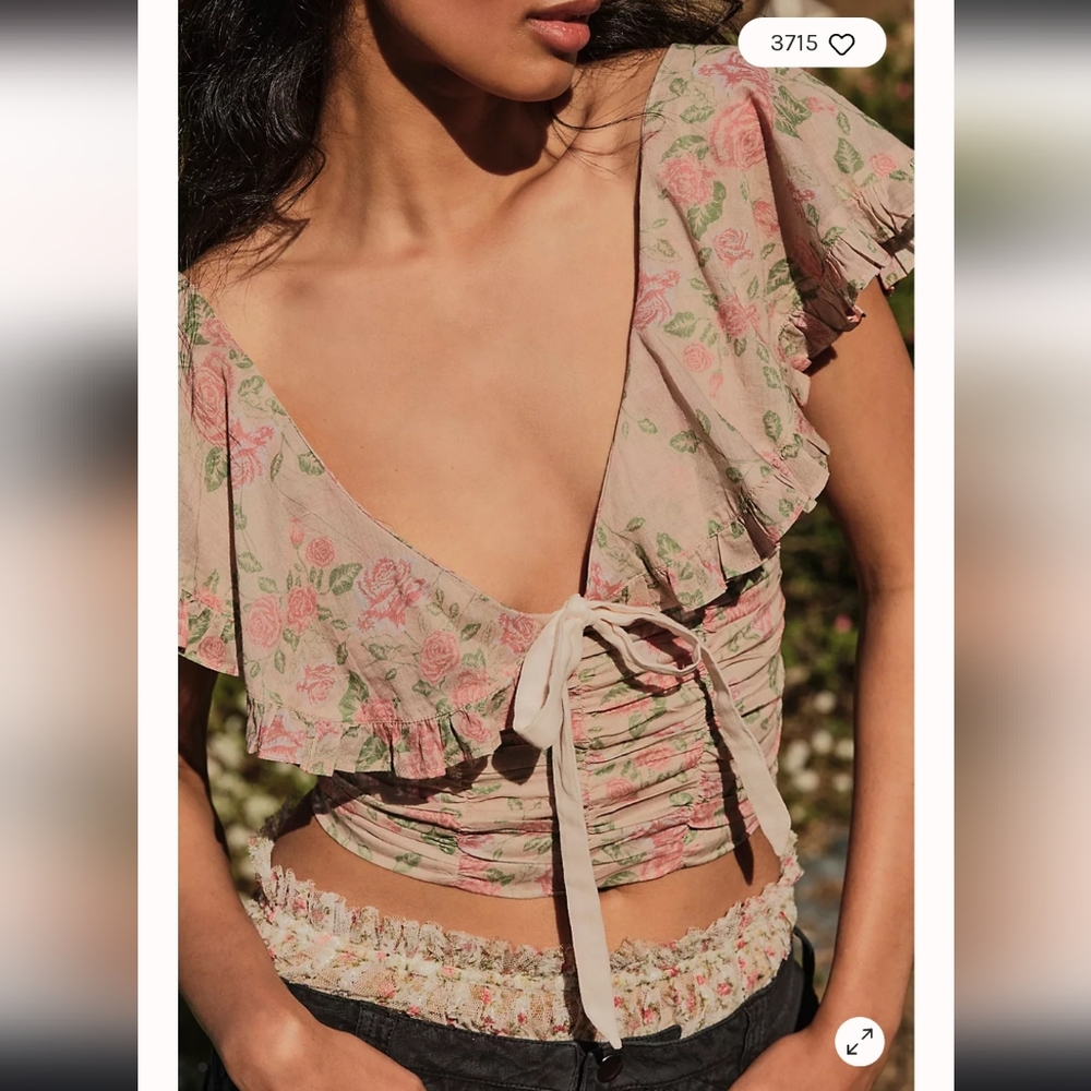 *NEW* Free People Nala Printed Top Size XL